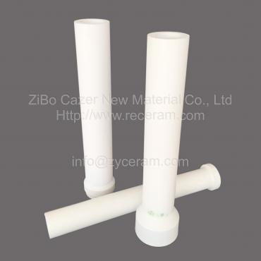 Aluminum titanate ceramic riser tube for wheel hub making