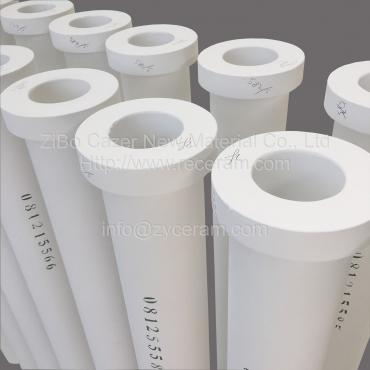 Aluminum titanate ceramic riser tube for wheel hub making